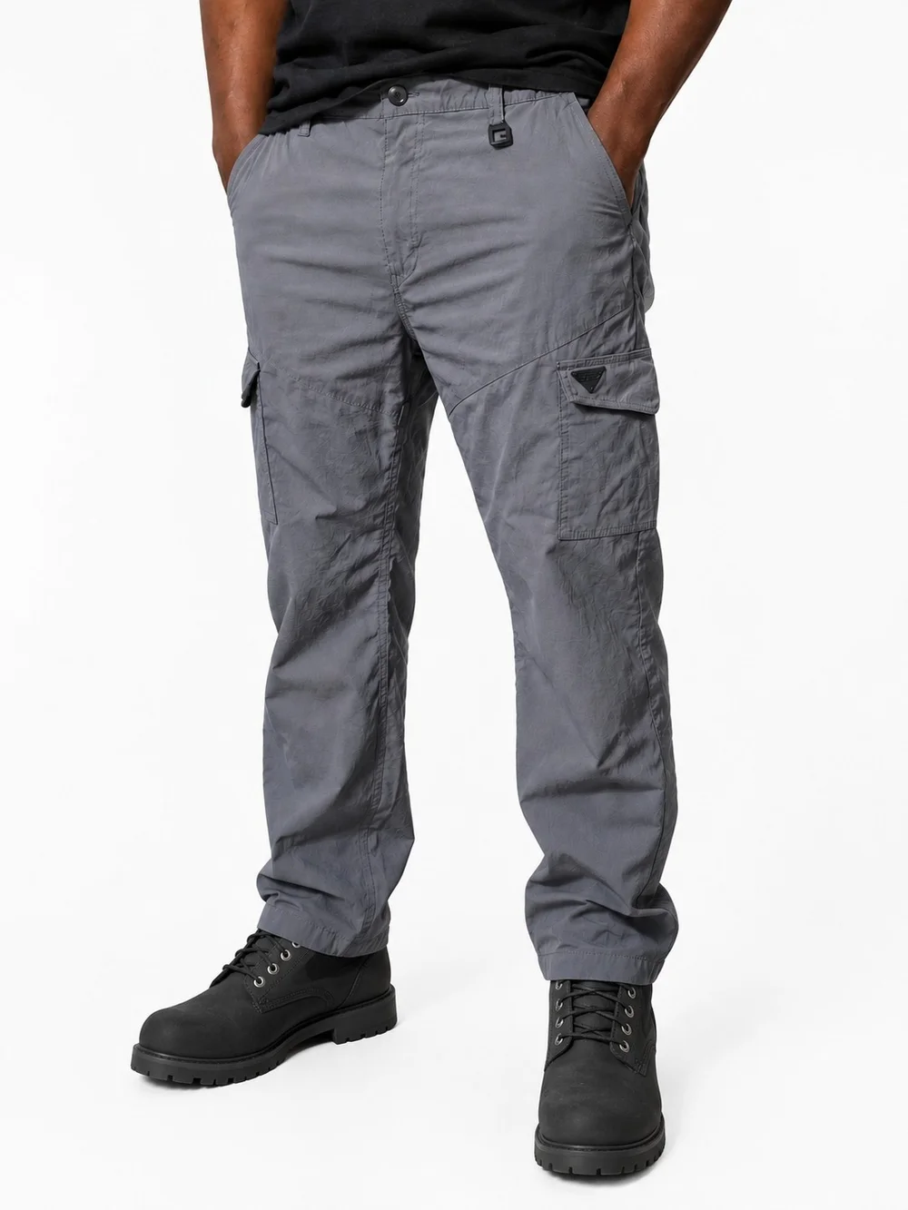 Men's Gray Cargo Pants - Classic Utility Style